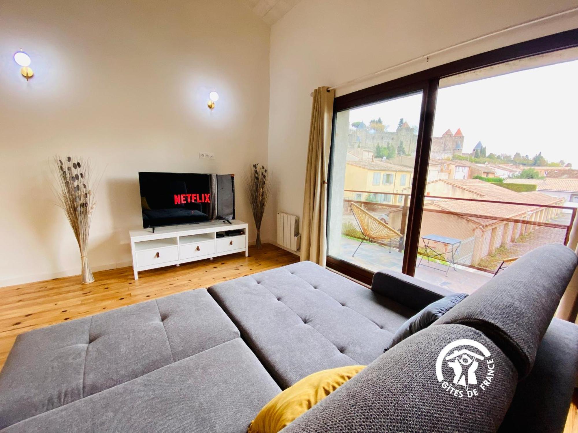 Loft Cocon Climatise - Imprenable Vue Sur Le Chateau Comtal 卡尔卡松 外观 照片