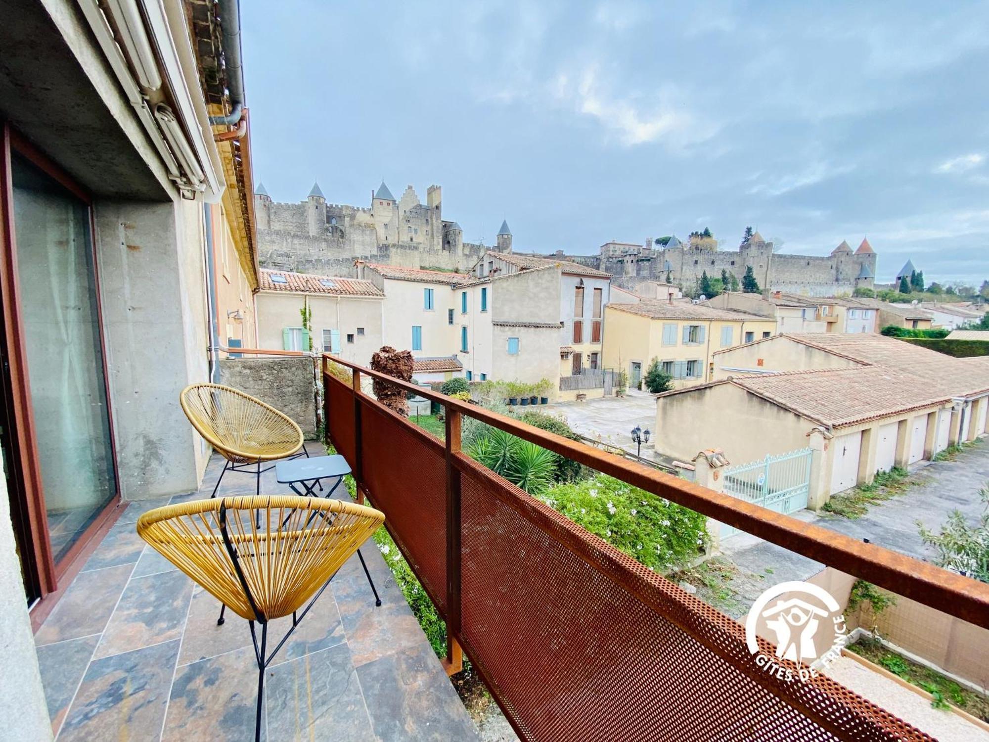 Loft Cocon Climatise - Imprenable Vue Sur Le Chateau Comtal 卡尔卡松 外观 照片
